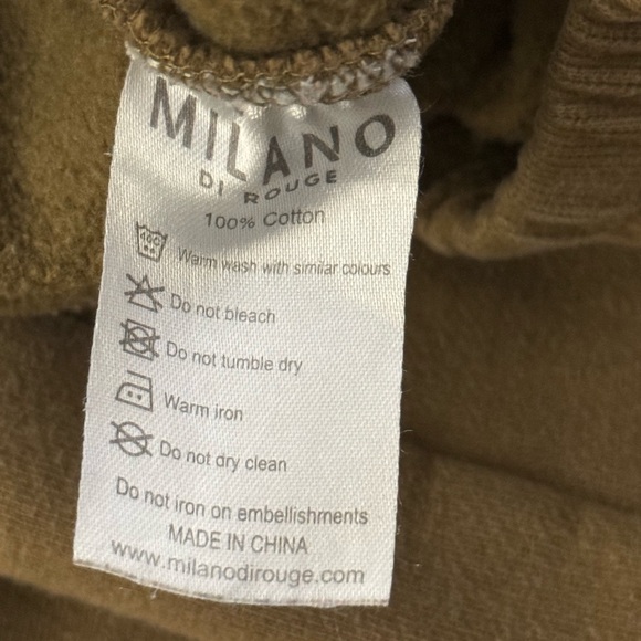 MILANO DI ROUGE Robbie Lux Stretch Sweatpant Zipper up Ankle Size Small - Picture 4 of 12